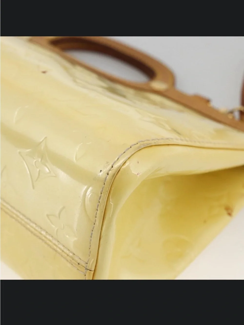 Louis Vuitton Roxbury Drive Perle Monogram Vernis Patent Leather Bag Strap